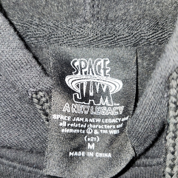 Space jam women's hoodie sweatshirt size M black tune squad - Picture 6 of 6